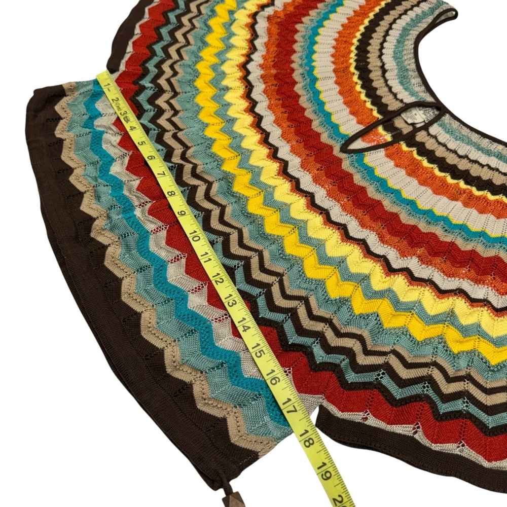 Lucky Brand Sweaters Knit Top Zig Zag Women’s M Batwing Sleeve Boho Hippie Y2K - Picture 10 of 12